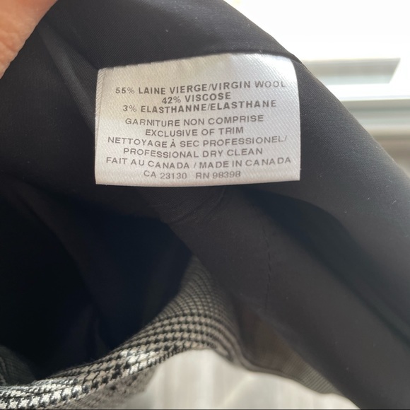 Judith & Charles gray small houndstooth checkered pencil skirt with front slit - Picture 6 of 6